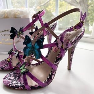 Butterfly Purple Animal print 3” Sandals